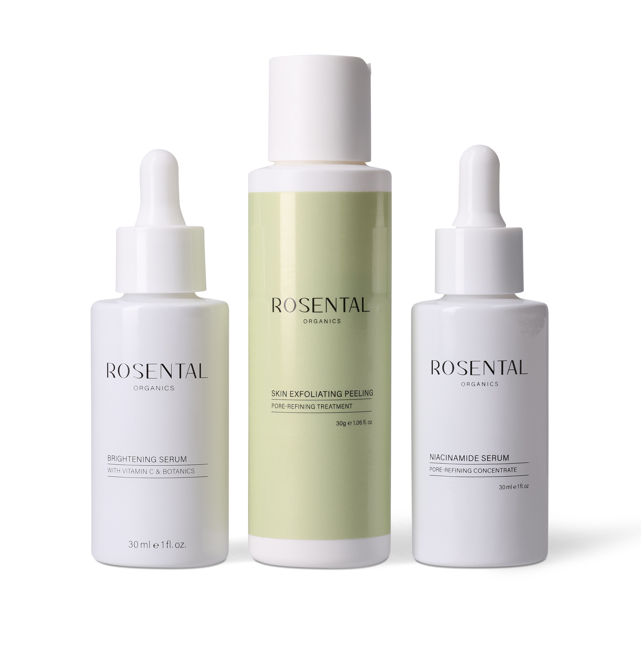 Acne Scar Repair Set van Rosental Organics voor het verminderen van littekens bij een onzuivere huid.