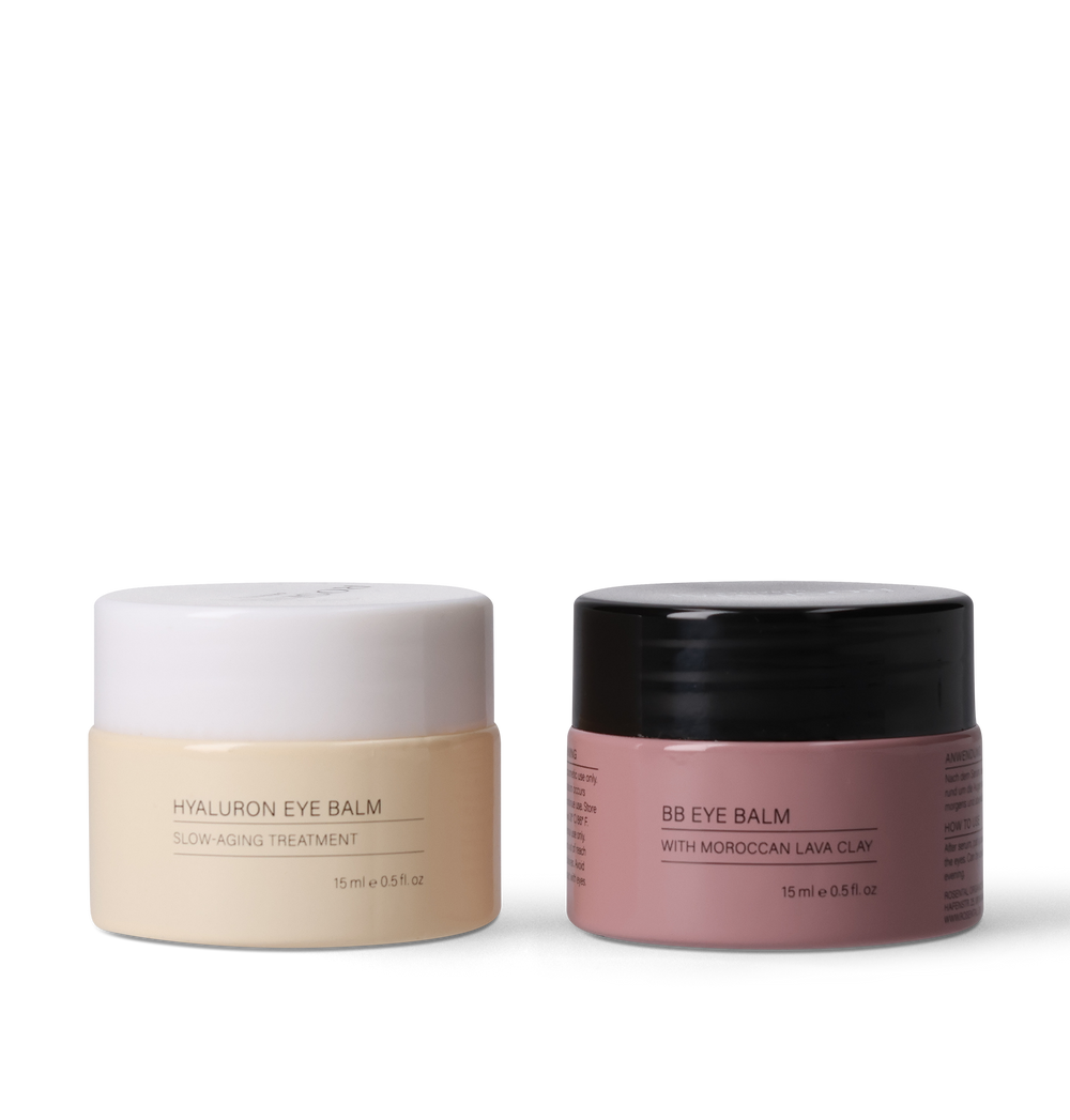 Day & Night Eye Balm Set van Rosental Organics voor oogverzorging overdag en ‘s nachts.