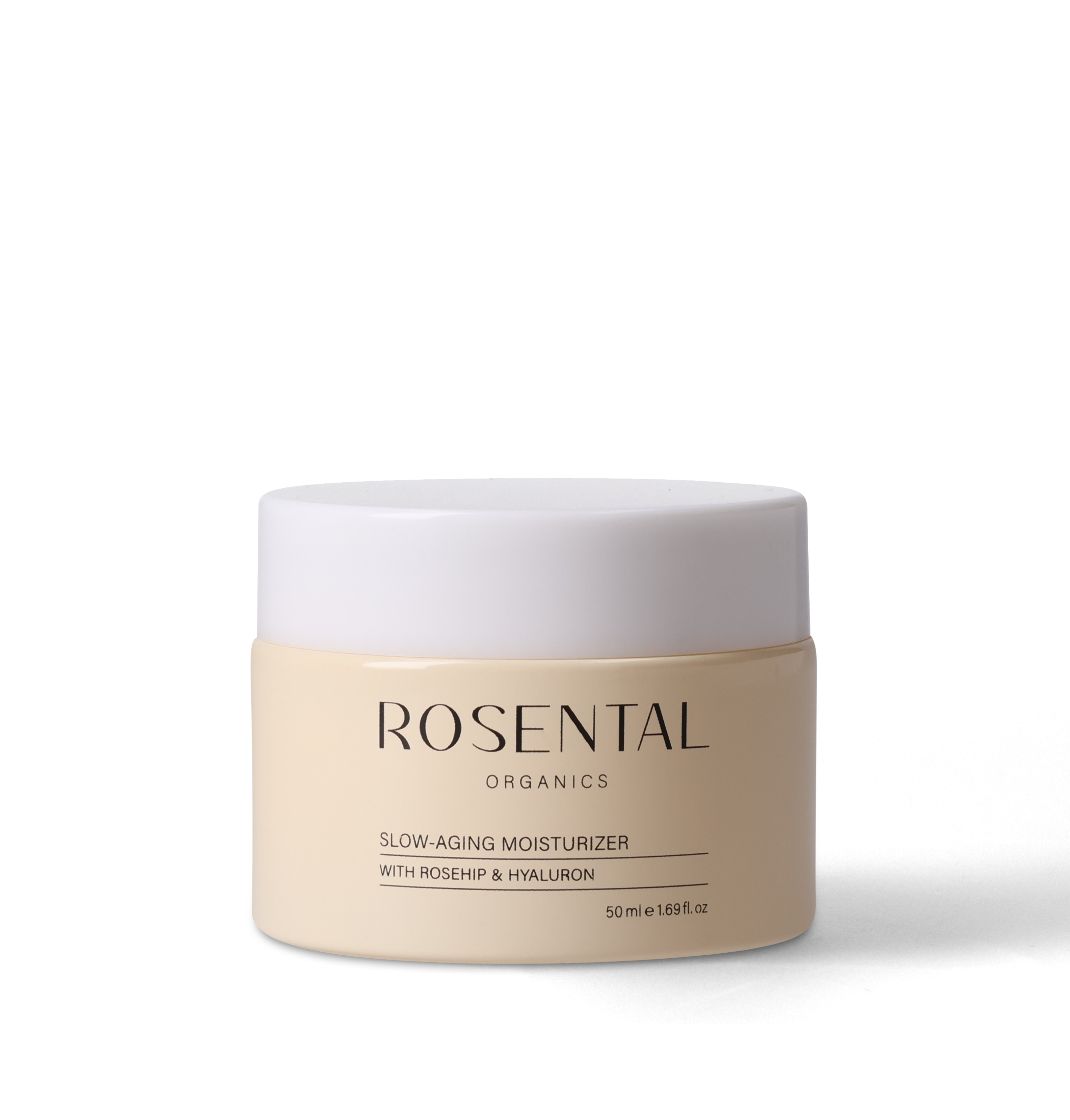 Slow-Aging Moisturizer met rozenbottel en hyaluron van Rosental Organics.