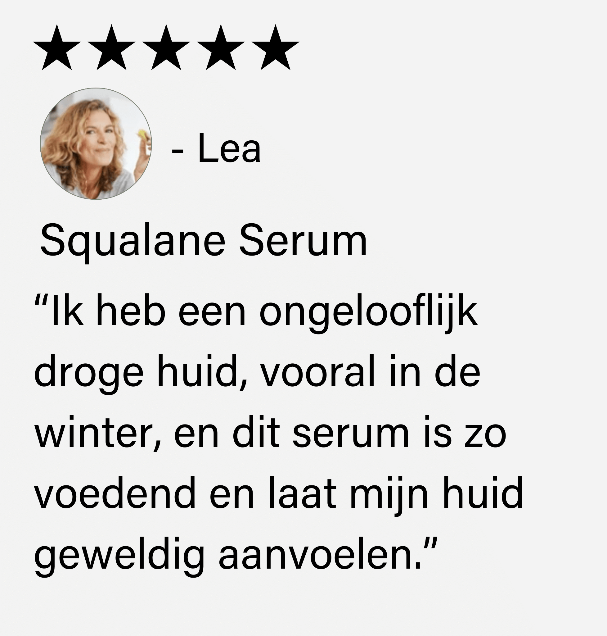 Squalane Serum - Customer review