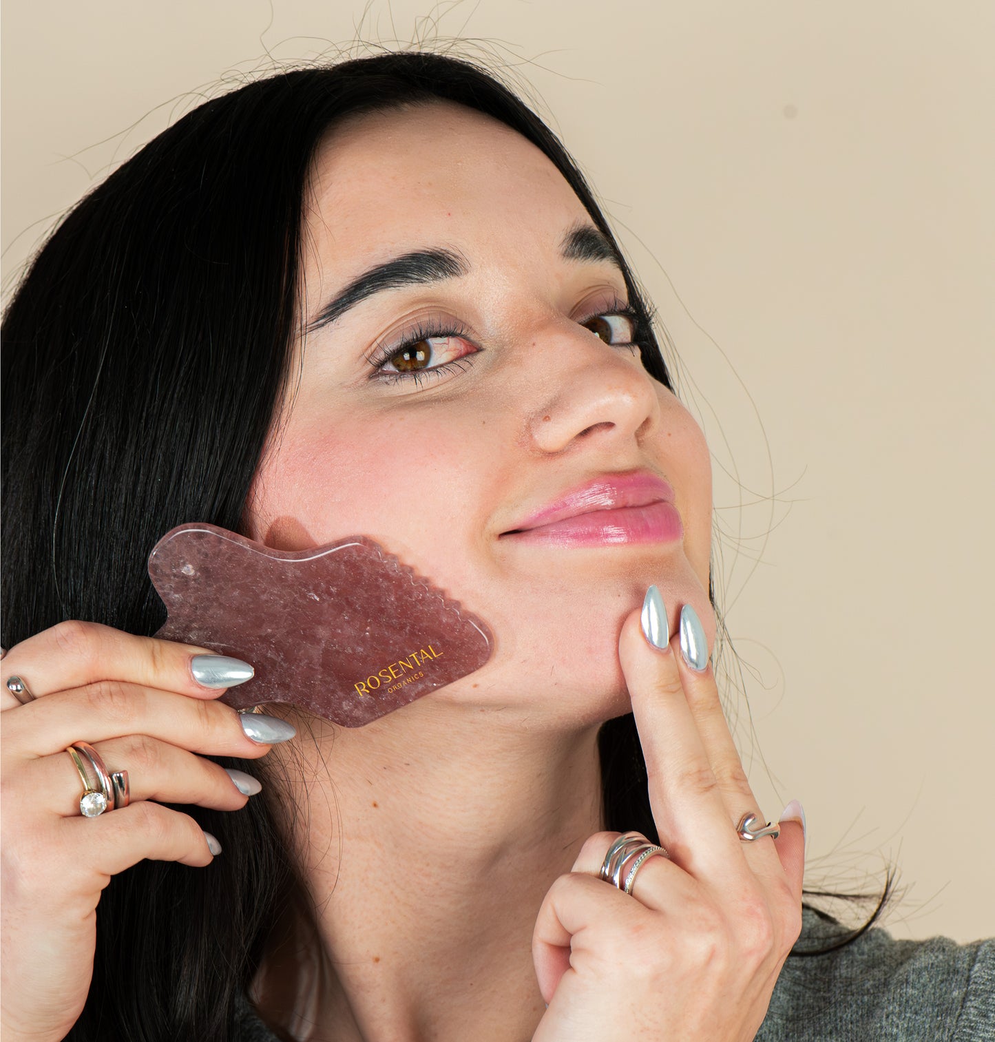 Sculpting Gua Sha | Advanced Lifting Tool | Strawberry Quartz